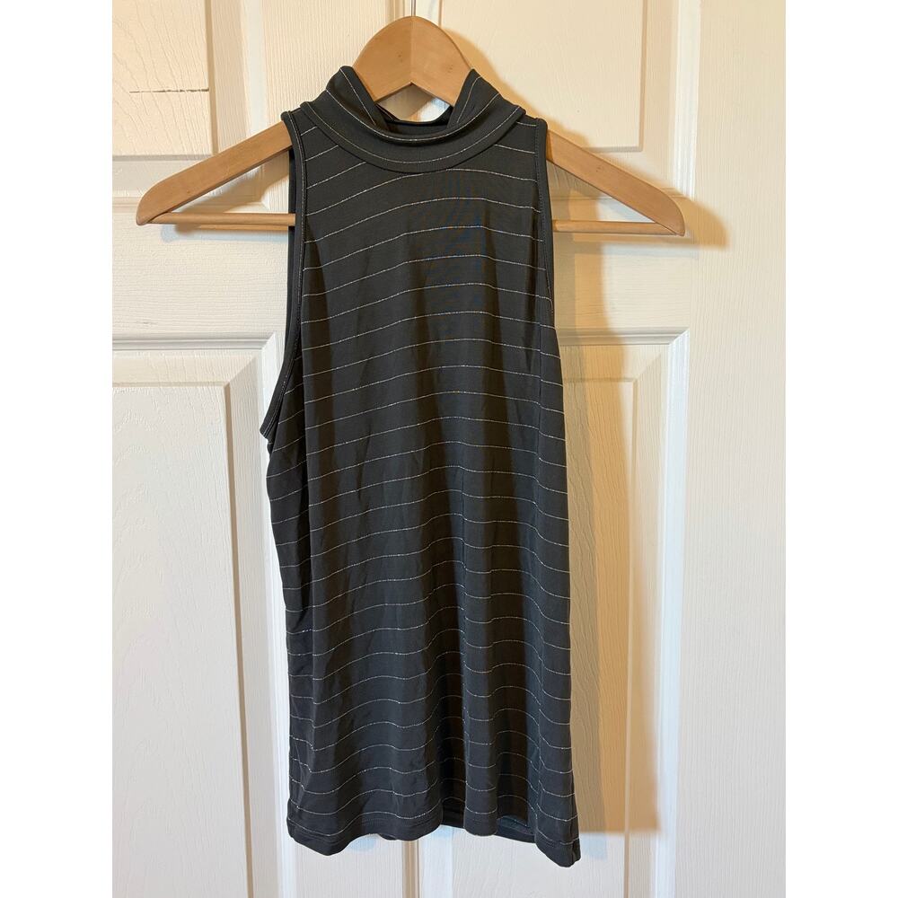 Vintage Versace Jeans Couture sleeveless top stretchy metallic size medium